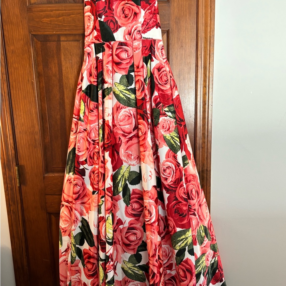 Floral Strapless Maxi Dress